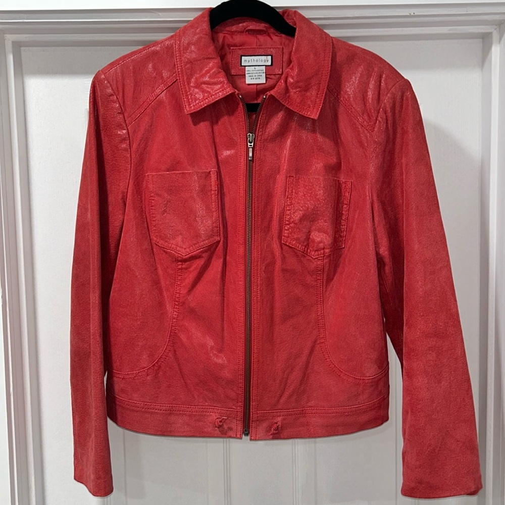 Mythology Shimmer Leather Jacket